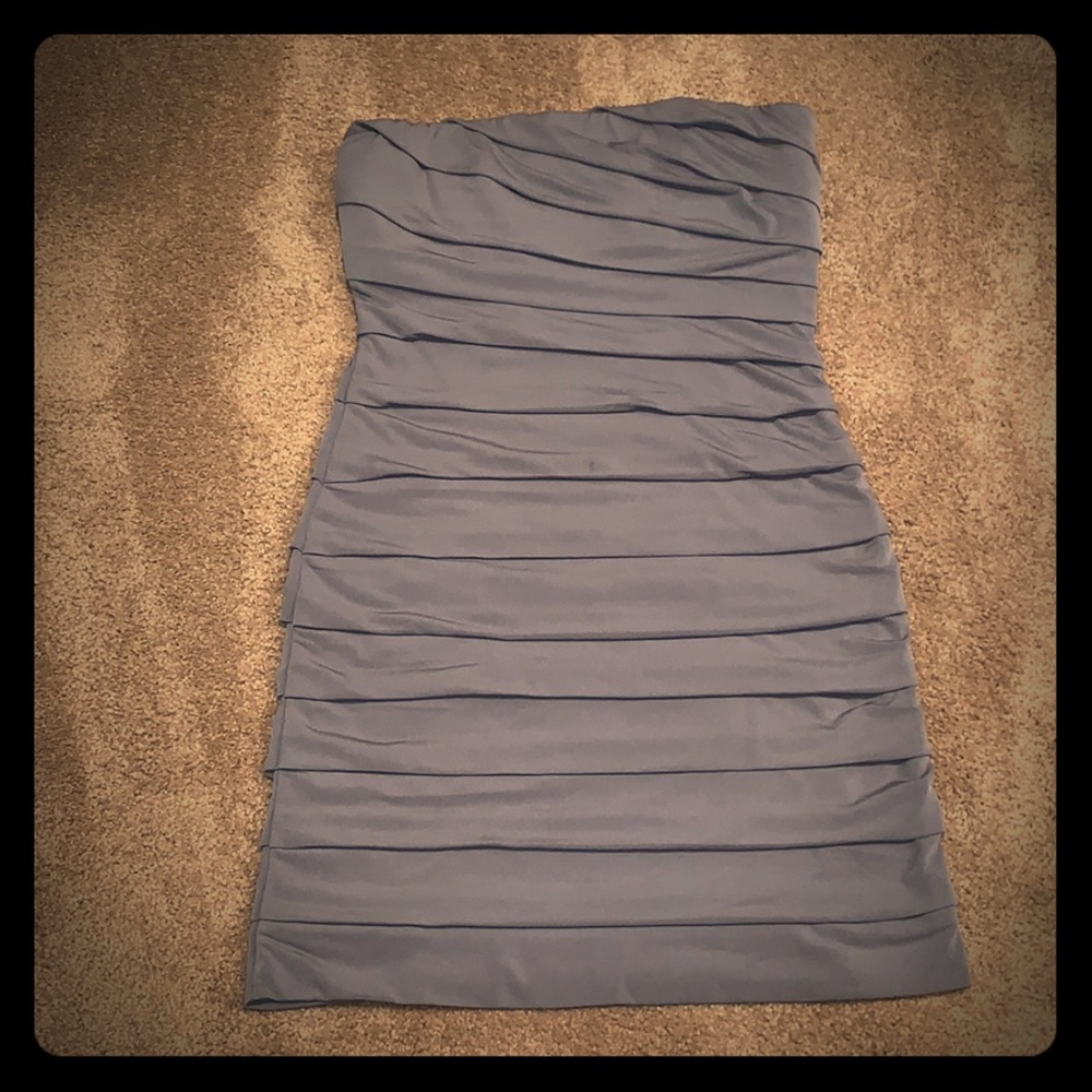 Gray Strapless Dress